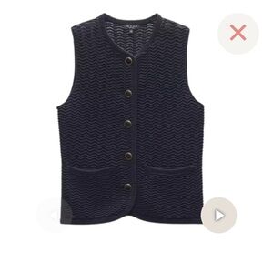 Rag & Bone Elisa Vest in Navy
